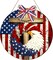 12 Inch 4th of July Patriotic Eagle Door Sign, Red White Blue Hanging Wreath for Independence Day, Memorial Day & 250th Anniversary Front Door Decor